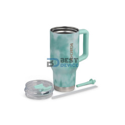 VASO TÉRMICO IGLOO 950ML SSTL FLIP 'N' SIP TRAVEL MUG ICE DYE VERDE 71311 CON PAJITA