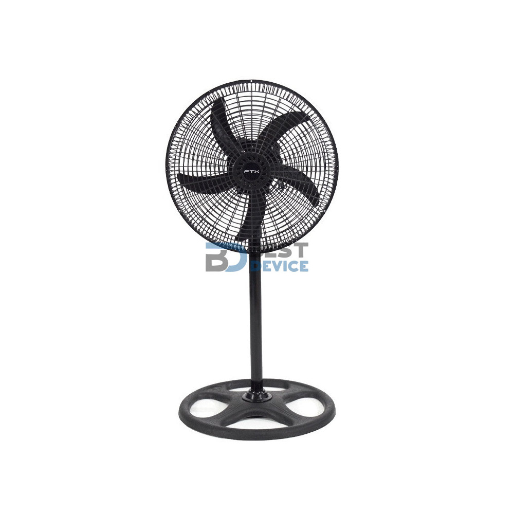 VENTILADOR DE PIE FTX CONFORT HB-EF-02 3 VELOCIDADES/70W/220V/NEGRO/PLASTICO