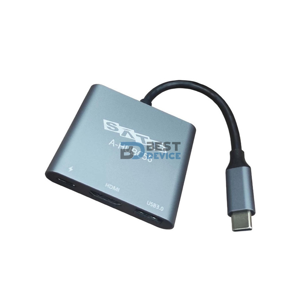 HUB SATE A-HUBC56 3 PTOS USB-C 3.1/HDMI