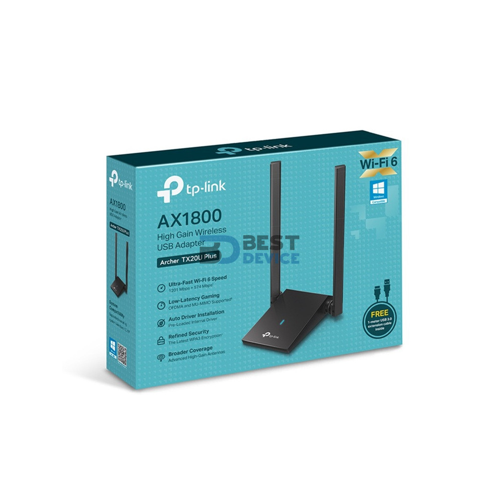 ADAPTADOR WIFI TP-LINK ARCHER TX20U PLUS AX1800