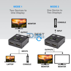 SPLITTER ARGOMTECH ARG-AV-5120 2-1 BIDIRECTIONAL HDMI 4K HD
