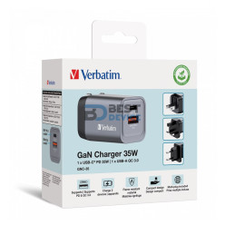CARGADOR DE PARED VERBATIM GAN DE 35W