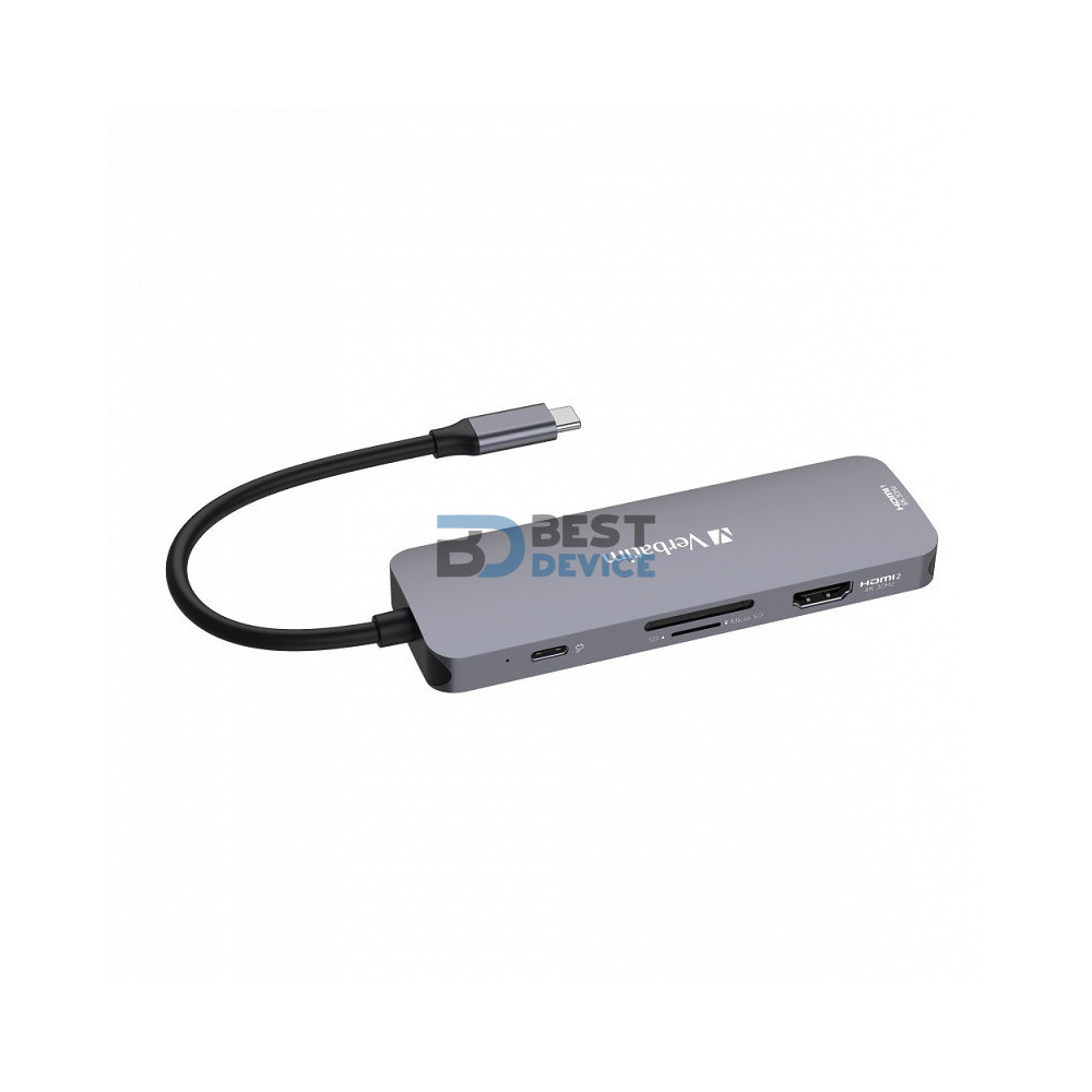 HUB MULTIPUERTO VERBATIM CMH-08 8 PUERTOS USB-C PRO 32151