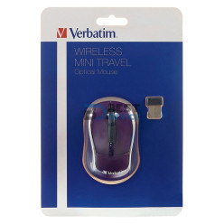 MOUSE VERBATIM INALAMBRICO 97473 MINI TRAVEL PURPURA