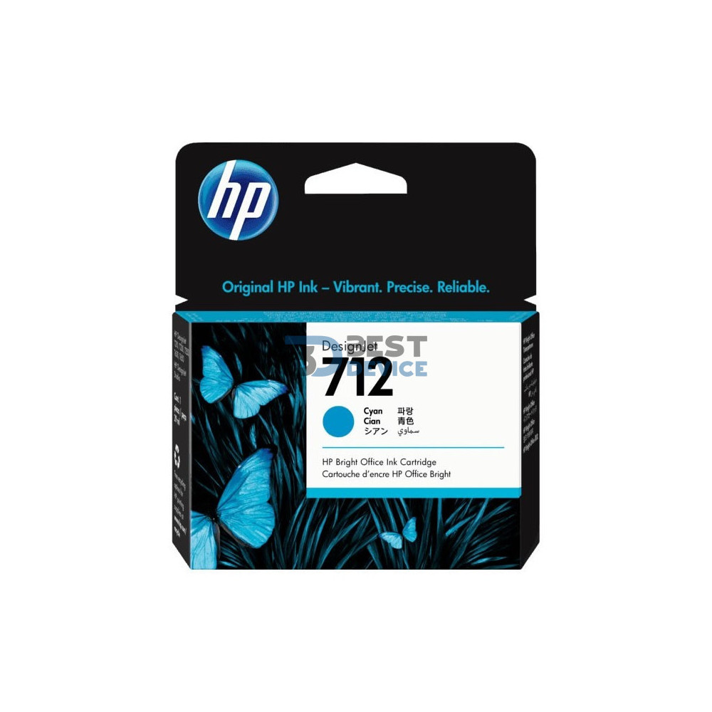 TINTA HP 3ED67A 712 CYAN 29ML T250