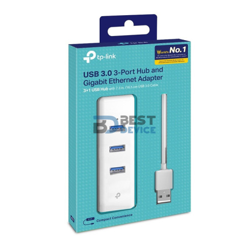ADAPTADOR TP-LINK USB G-LAN UE330 3 PUERTOS