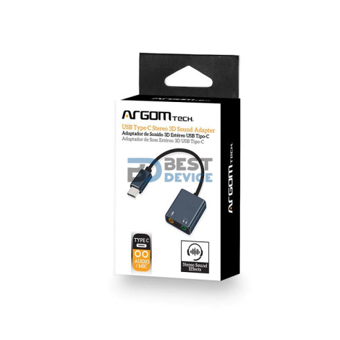 CABLE ARGOMTECH ARG-CB-0066 ADAPT TIPO C A SONIDO ESTEREO