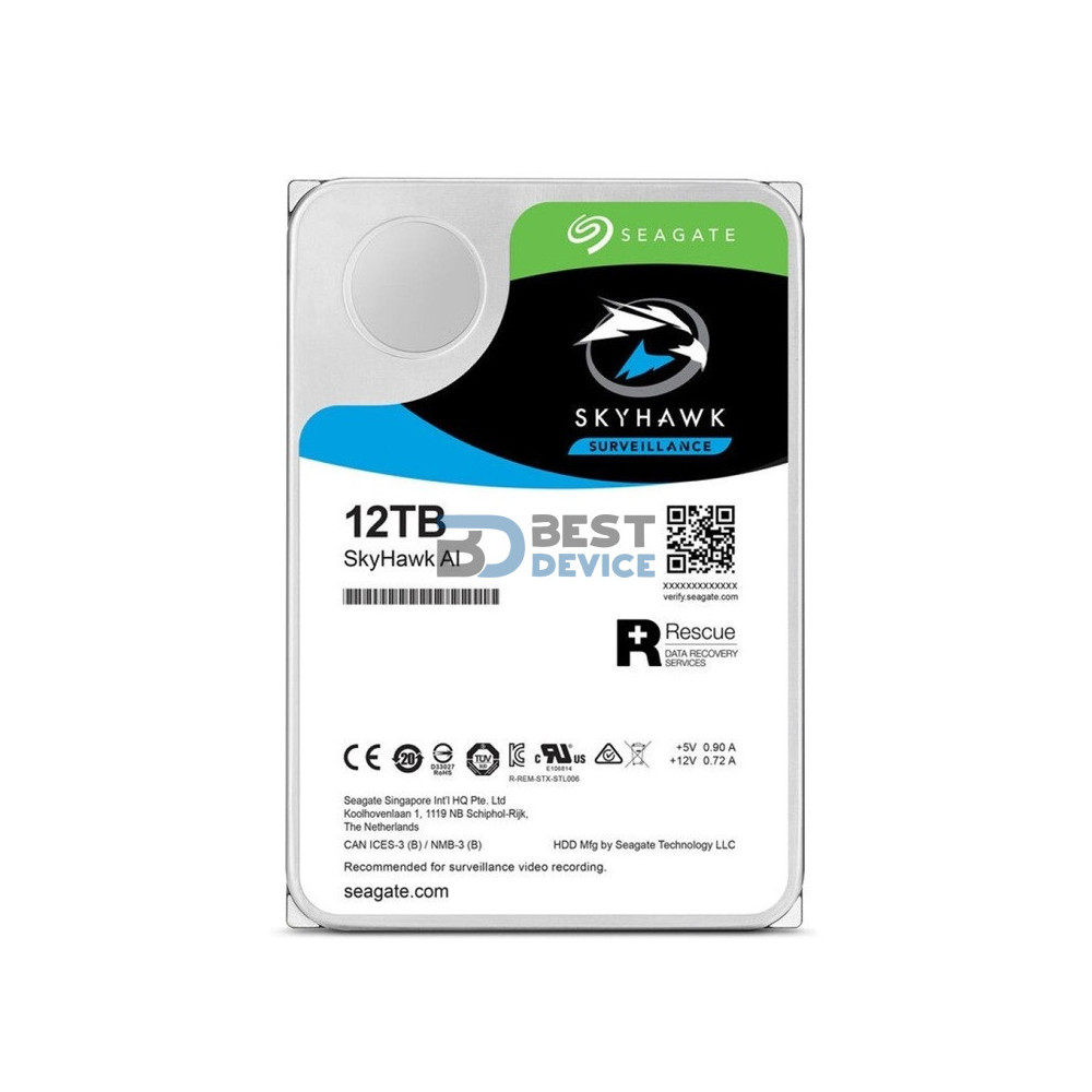 DISCO DURO SEAGATE 12TB SKYHAWK AI SURVEILLANCE 7200 512MB