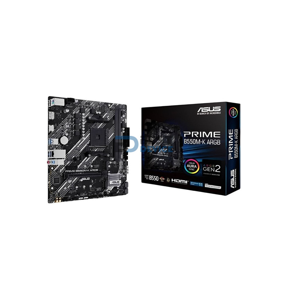 PLACA MADRE ASUS B550M-K ARGB PRIME AM4/S/R/HDMI/DP/2M2/DDR4/USB3.2/MATX