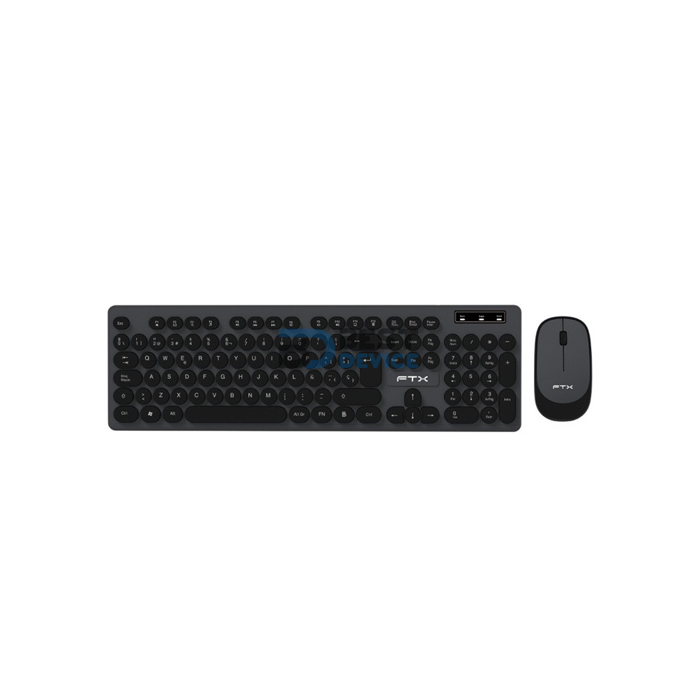 TECLADO+MOUSE FTX KM400 NUM/ESP/WIR/POP/NEGRO-GRIS