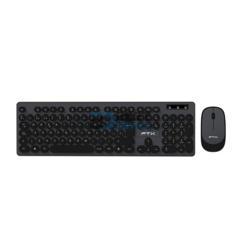 TECLADO+MOUSE FTX KM400 NUM/ESP/WIR/POP/NEGRO-GRIS