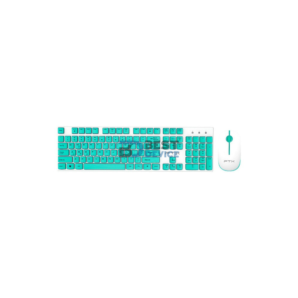 TECLADO+MOUSE WIR FTXGK600 POR/BLA-VER