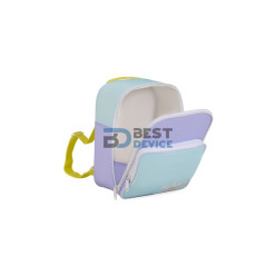 MOCHILA TÉRMICA IGLOO 12 LATAS RETRO LILA-AMARILLO 63074