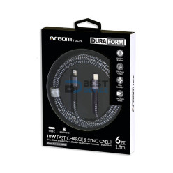 CABLE ARGOMTECH ARG-CB-0024WT LIGHTNING TYPE C 18W 1.8M