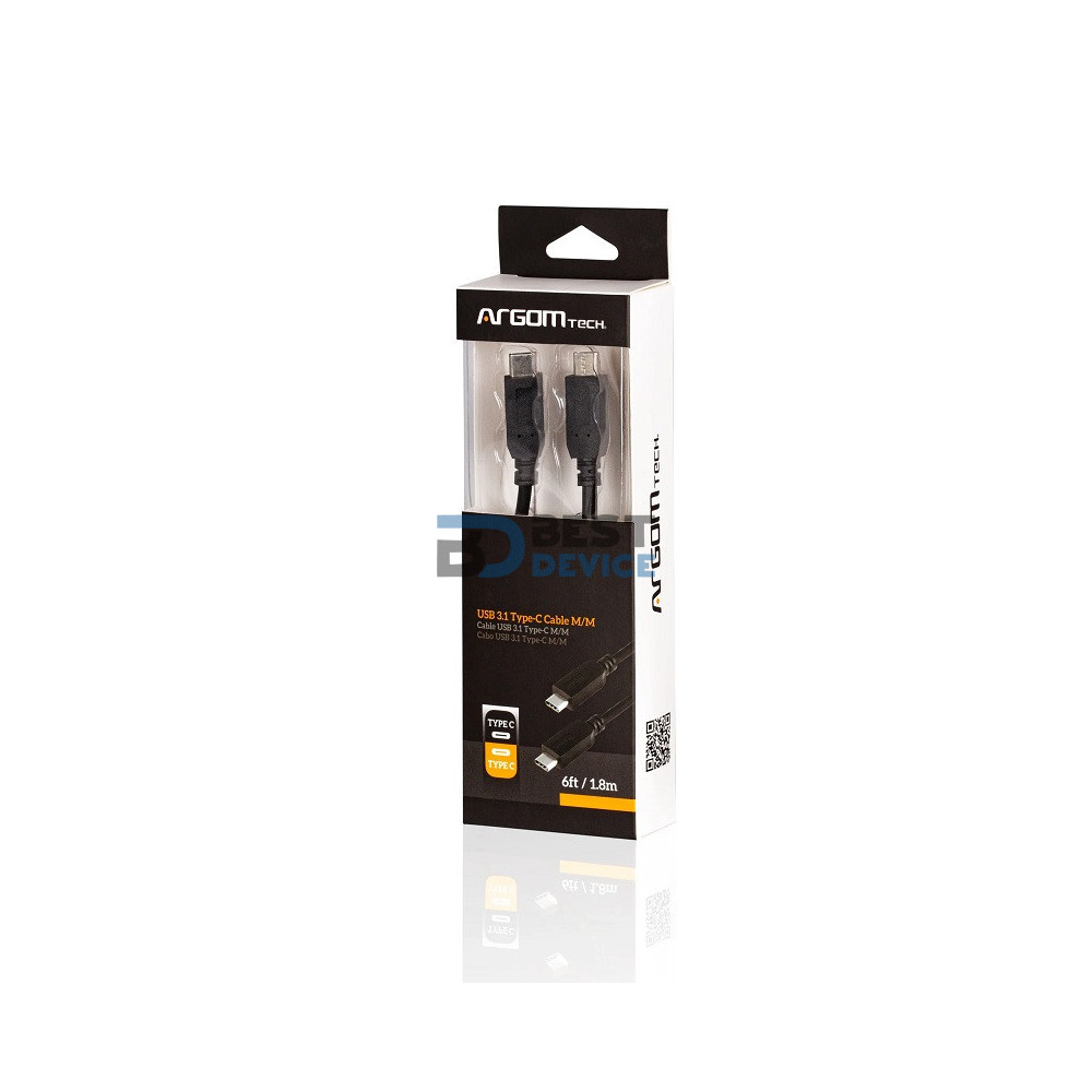 CABLE ARGOMTECH ARG-CB-0063 USB 3.1 TYPE C 6 PIES 1.8M