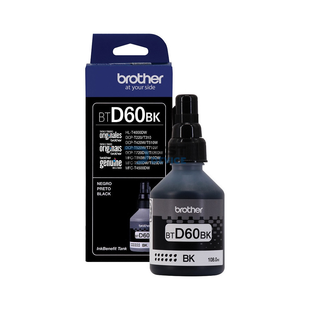 TINTA BROTHER BTD60BK NEGRO (T220/T420/T720/T820/T4500)