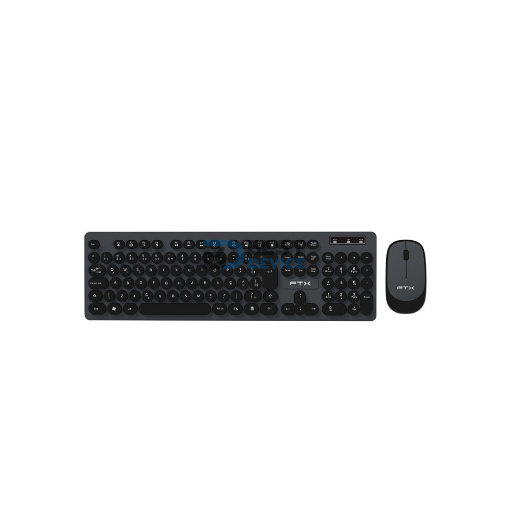 TECLADO+MOUSE FTX KM400 NUM/POR/WIR/POP/NEGRO-GRIS