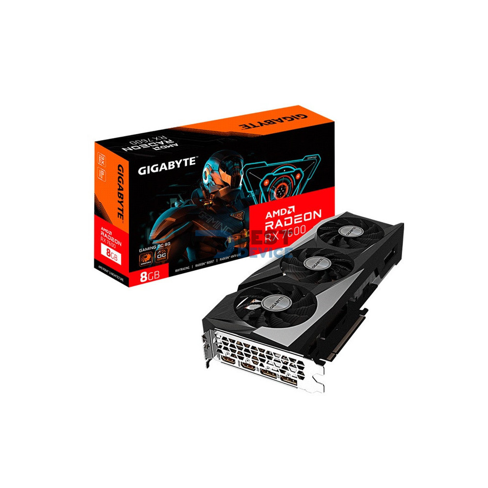 TARJETA GRÁFICA GIGABYTE RX7600 GAMING 8G OC DD6 GV-R76GAMING OC-8GD