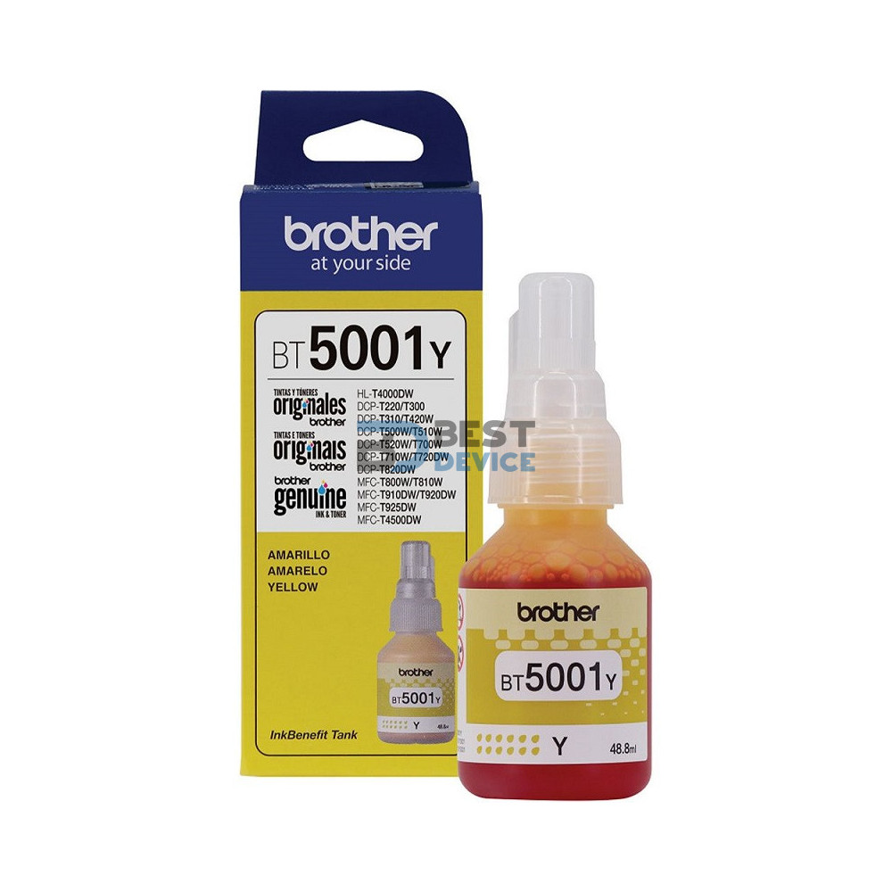 TINTA BROTHER BOTELLA BT5001Y YELLOW