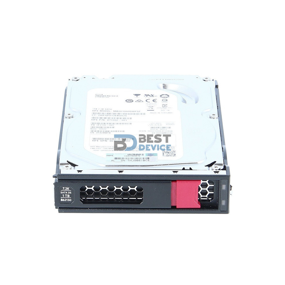 HPE HDD 1TB SATA 7.2K LFF LP DS (861686-B21)