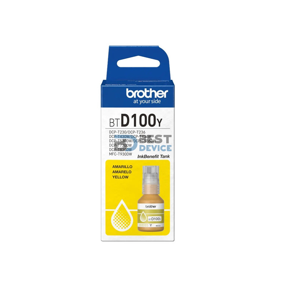 TINTA BROTHER BTD100Y AMARILLO (T230/430/530/730/930)