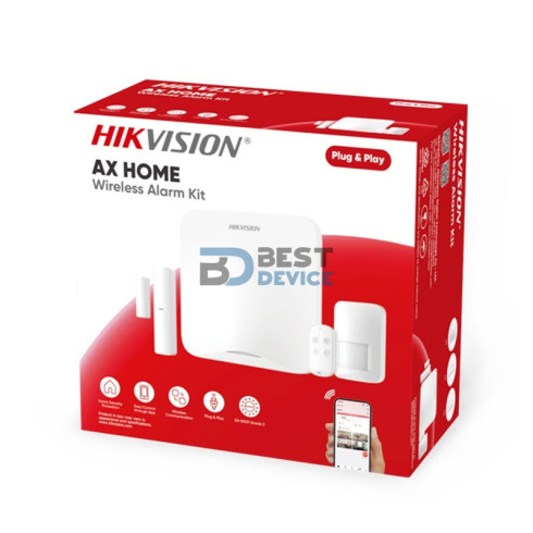 KIT DE ALARMA WIRELESS HIKVISION AX HOME DS-PA201PS-KIT-16WB