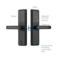 CERRADURA DIGITAL S851 TTLOCK/CONTRASEÑA/TARJETA/NEGRO