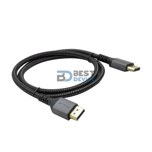 CABLE FTX FTX-DP8K-AG1 DP-DP M/M 1M 8K/60HZ/1.4/32GBPS NEGRO