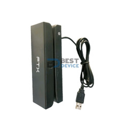 LECTOR TARJETA/BANDA MAGNETICA BIDIRECCIONAL FTX USB MCR-100 NEGRO