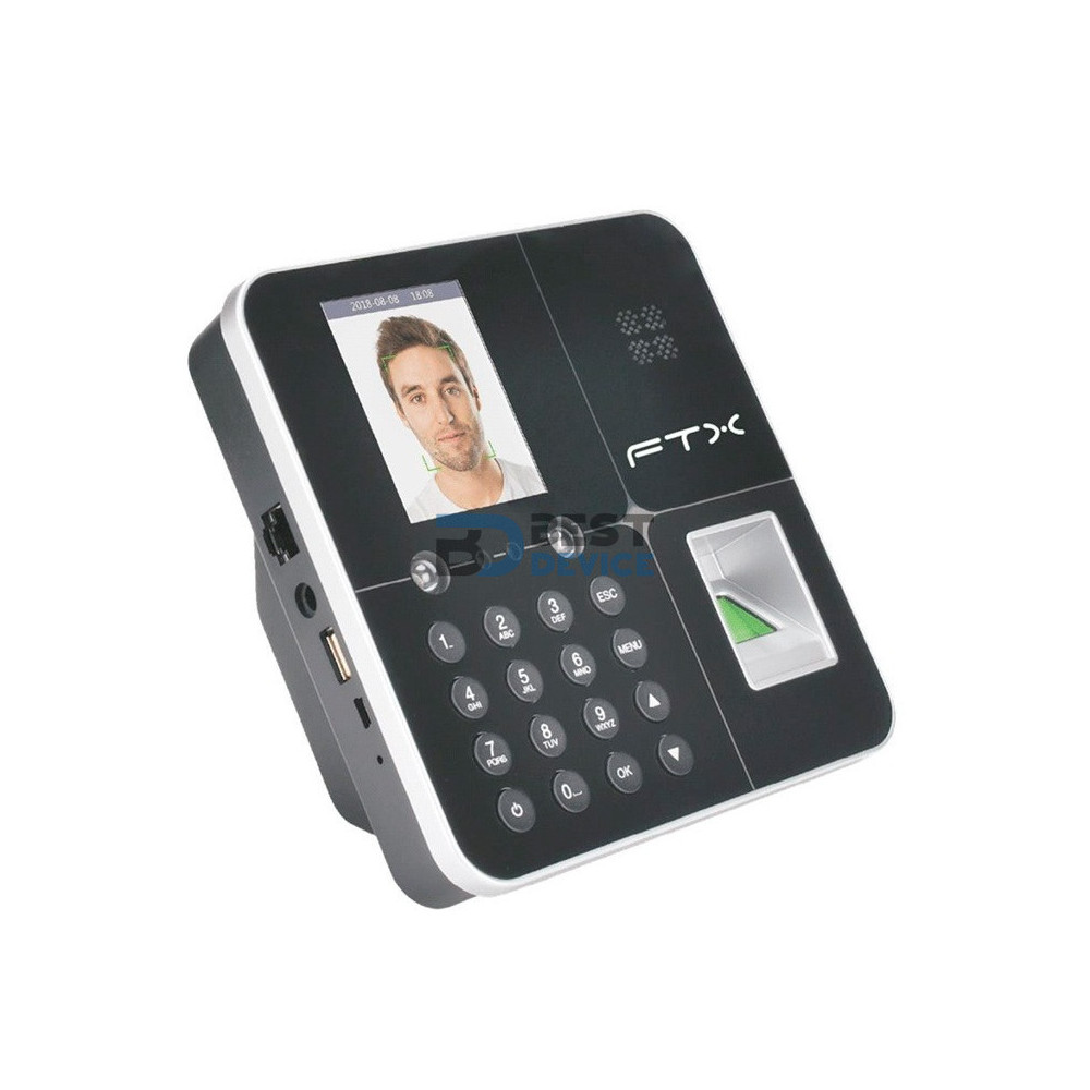 RELOJ/MARCADOR BIOMETRICO FTX FBM-01 RJ45/DE HUELLA/FACIAL/NEGRO