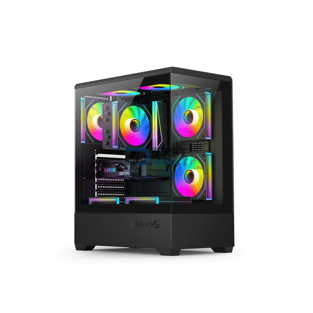 GABINETE GAMER FTX PCC-G9BK EATX/ATX/MATX/ITX NEGRO