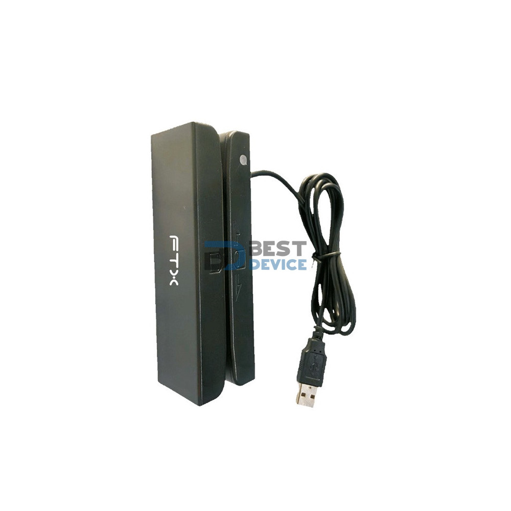 LECTOR TARJETA/BANDA MAGNETICA BIDIRECCIONAL FTX USB MCR-100 NEGRO