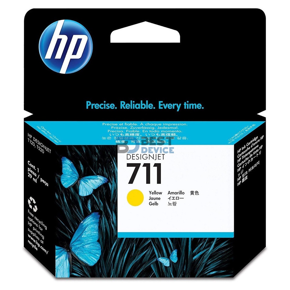 TINTA HP CZ132A 711 YELLOW T120/T520