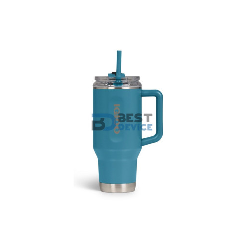 VASO TÉRMICO IGLOO 950ML SSTL FLIP 'N' SIP TRAVEL MUG AZUL MODERNO 71223 CON PAJITA