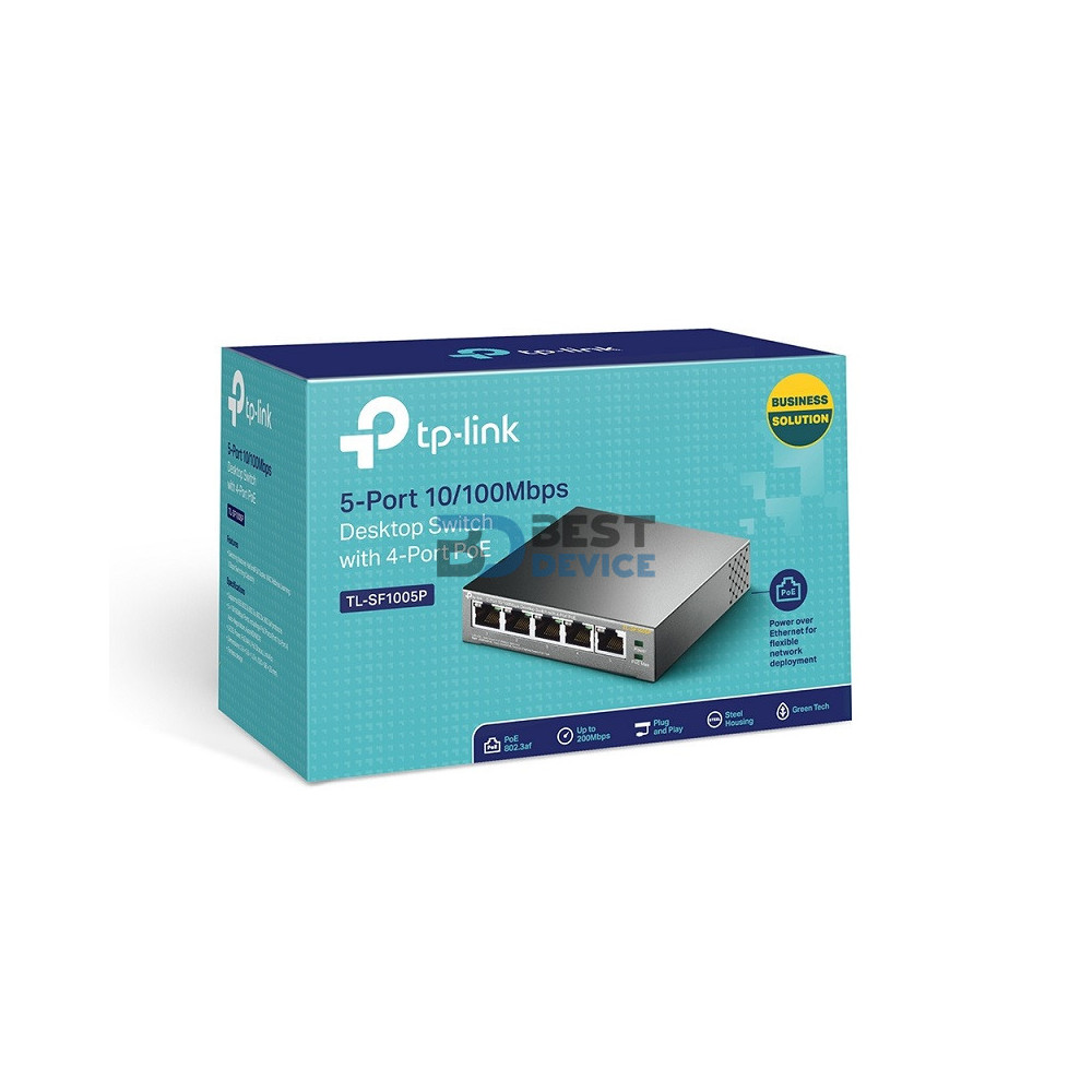 HUB SWITCH TP-LINK 5P TL-SF1005P 10/100 4P POE