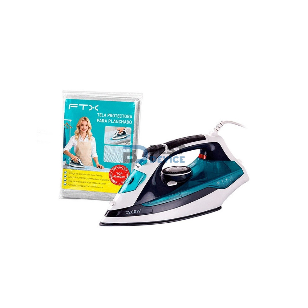 PLANCHA A VAPOR/SECO FTX EI2-22 2200W + PROTECTOR TERMICO