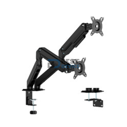 SOPORTE FTX PARA 2 MONITORES 17" A 32" C096E 9KG/ART/INC/GIR/ROT180/NEGRO