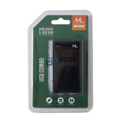 HUB USB MTEK HR-008 3P + LECTOR MEM SD/USB