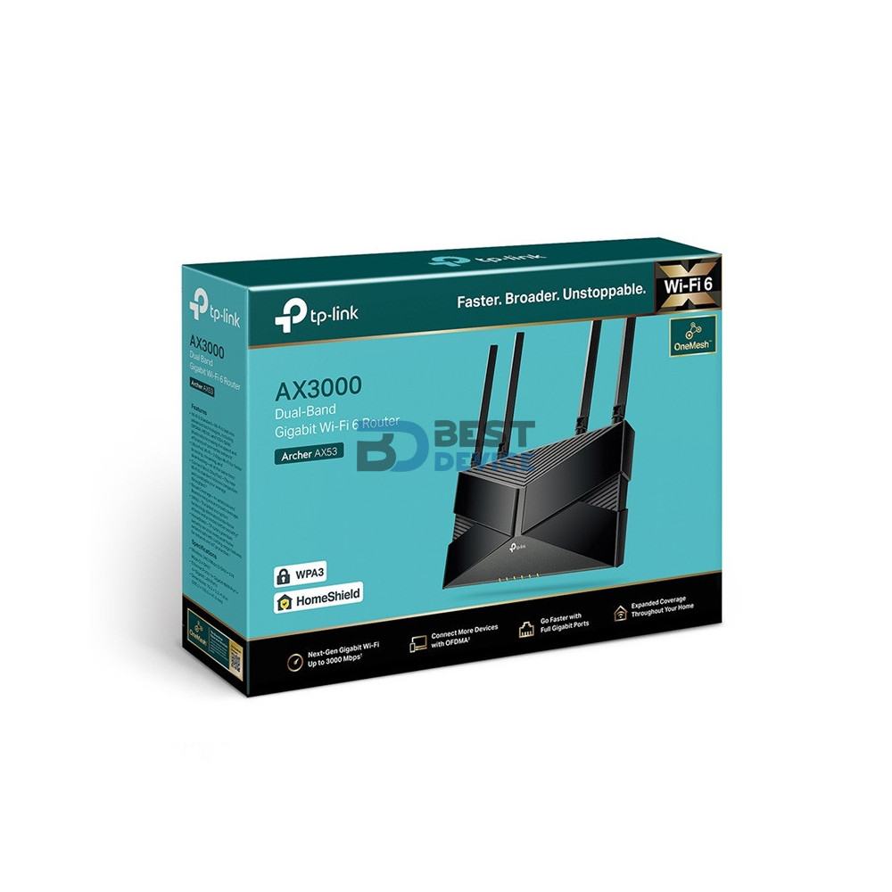 ROUTER TP-LINK ARCHER AX53 AX3000 WIFI 6 DUAL