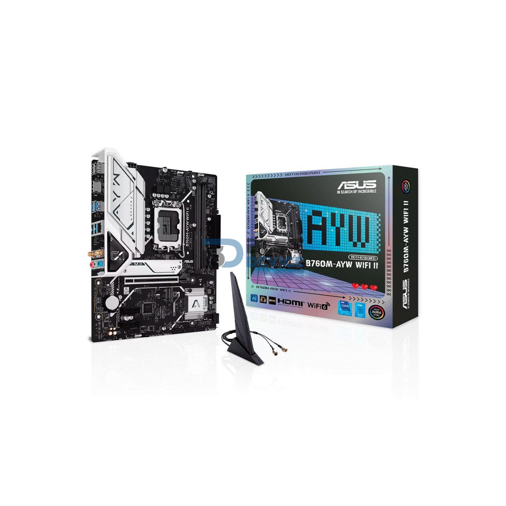 PLACA MADRE ASUS B760M-AYW WIFI D4 II LGA 1700/S/R/HDMI/2M2/USB3.2/MATX