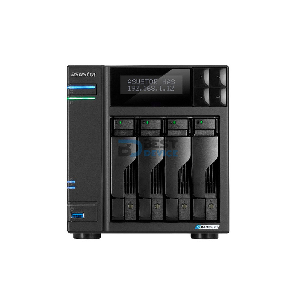NAS ASUSTOR AS6704T V2 QC 2.0/4BAY/4G/4 M.2/2-GBLAN/HDMI/2USB3.2
