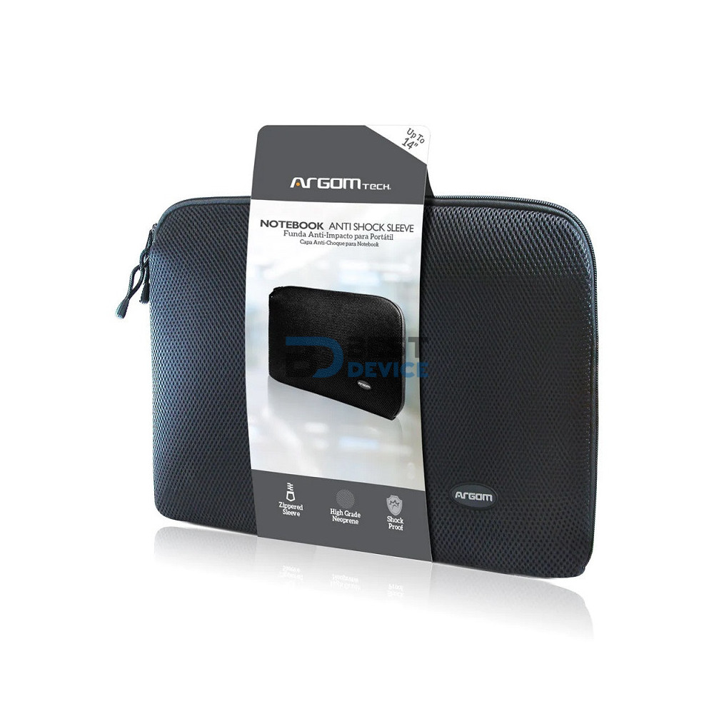 MALETIN ARGOMTECH ARG-SL-0014B 14" ANTI SHOCK NEGRA