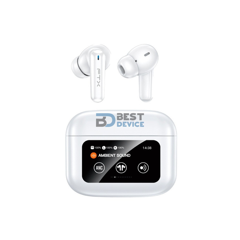 AURICULAR FTX E56L-WH BT/MIC/ANC/TOUCH/IPX6/BLANCO C/PANTALLA LED