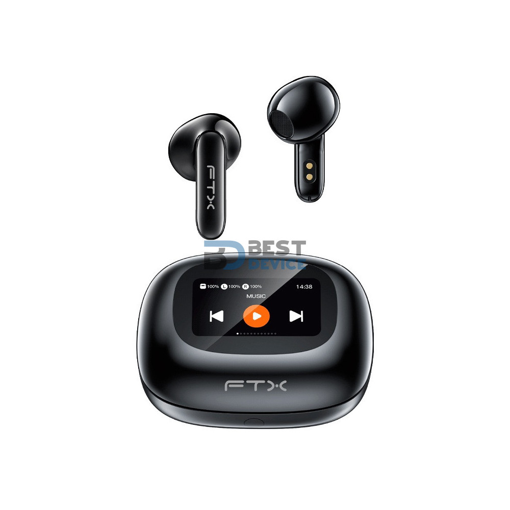 AURICULAR FTX E97L-BK BT/MIC/TOUCH/IPX6/NEGRO C/PANTALLA LED 124702