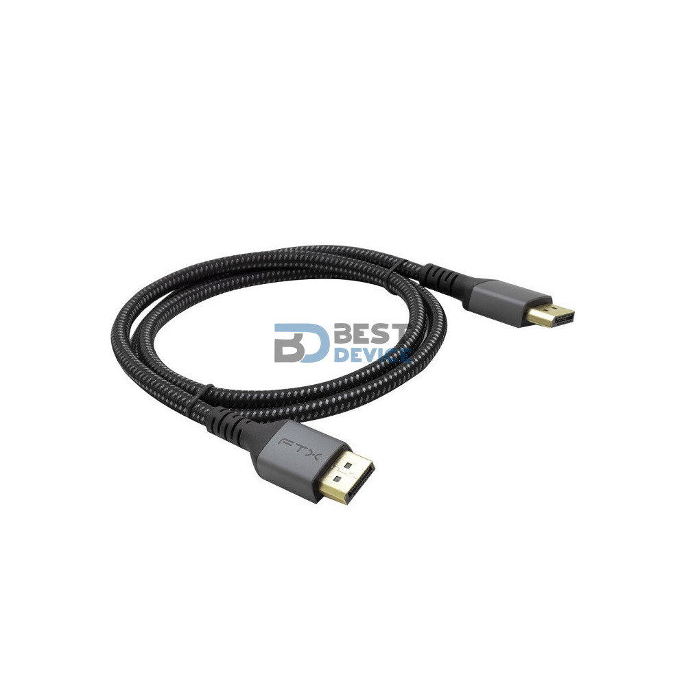 CABLE FTX FTX-DP8K-AG1 DP-DP M/M 1M 8K/60HZ/1.4/32GBPS NEGRO