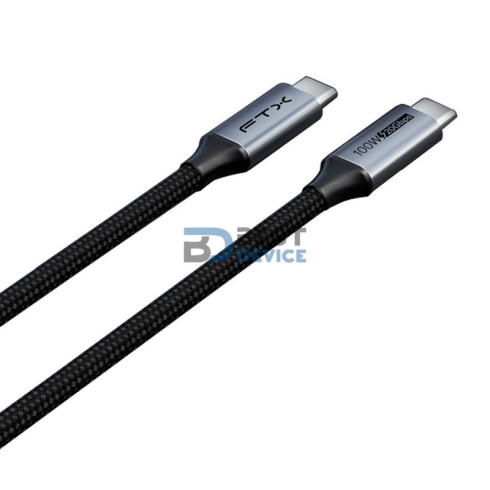 CABLE FTX FTX-C160-PU31-CMCM2-AG2 USB-C 3.2/USB-C 2M 20GBPS/NEGRO