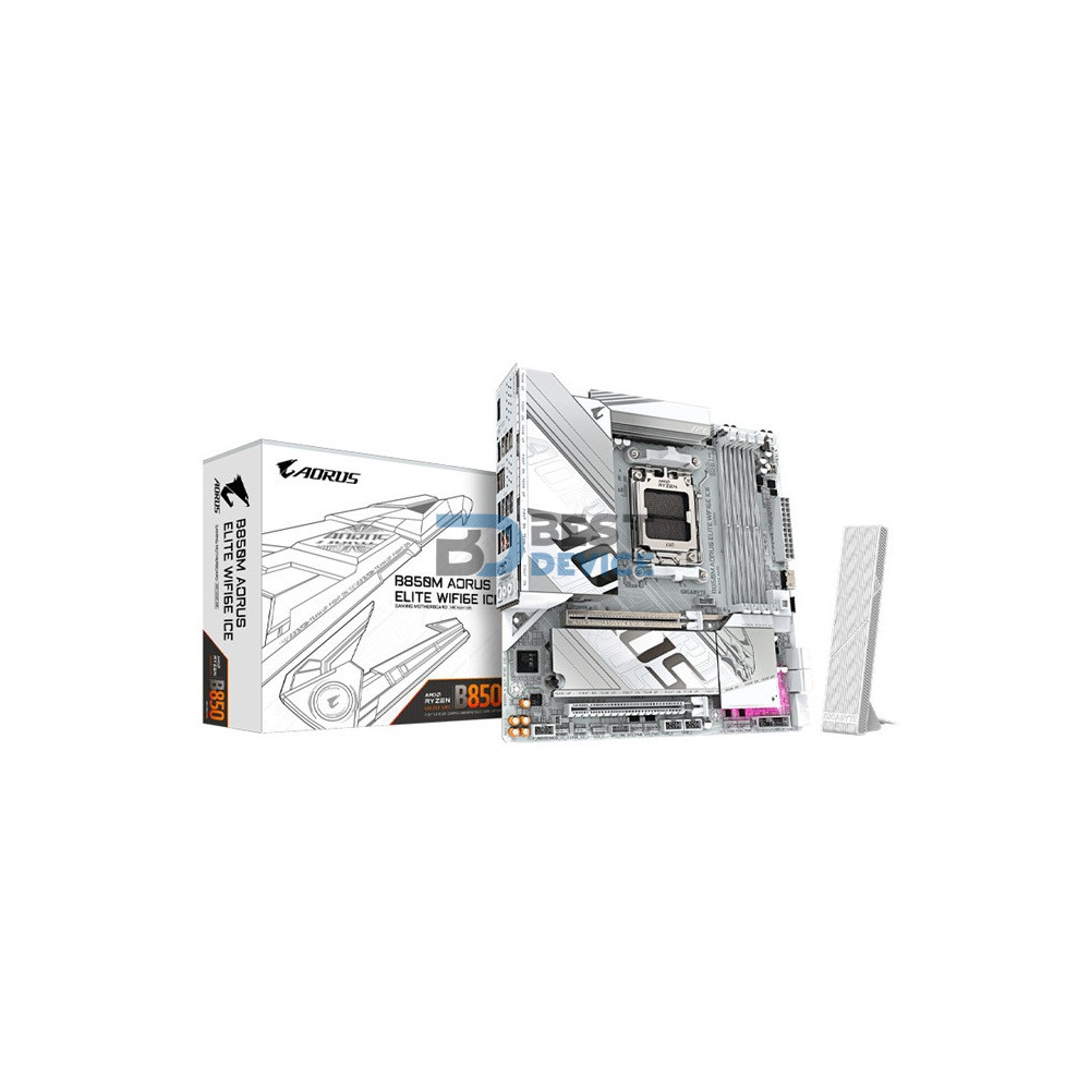 PLACA MADRE B850M AORUS ELITE WIFI6E ICE DDR5 AM5/S/R/DP/2M2/USB/MATX
