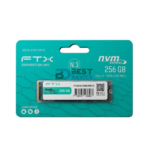 SSD FTX N3 256GB M.2 NVME 2000/1200 PCIE 3.0 138587