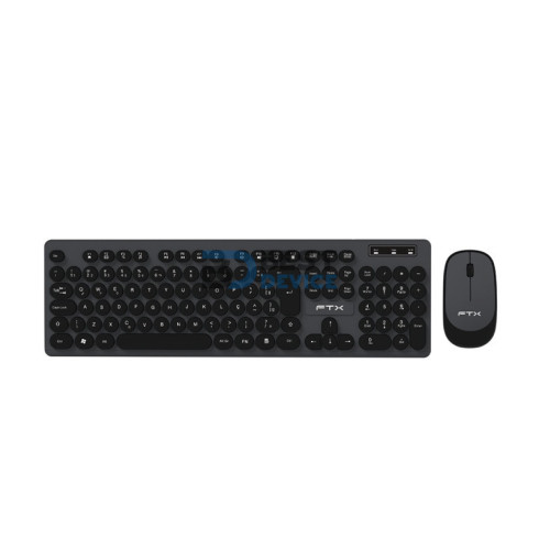 TECLADO+MOUSE FTX KM400 NUM/POR/WIR/POP/NEGRO-GRIS