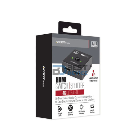 SPLITTER ARGOMTECH ARG-AV-5120 2-1 BIDIRECTIONAL HDMI 4K HD